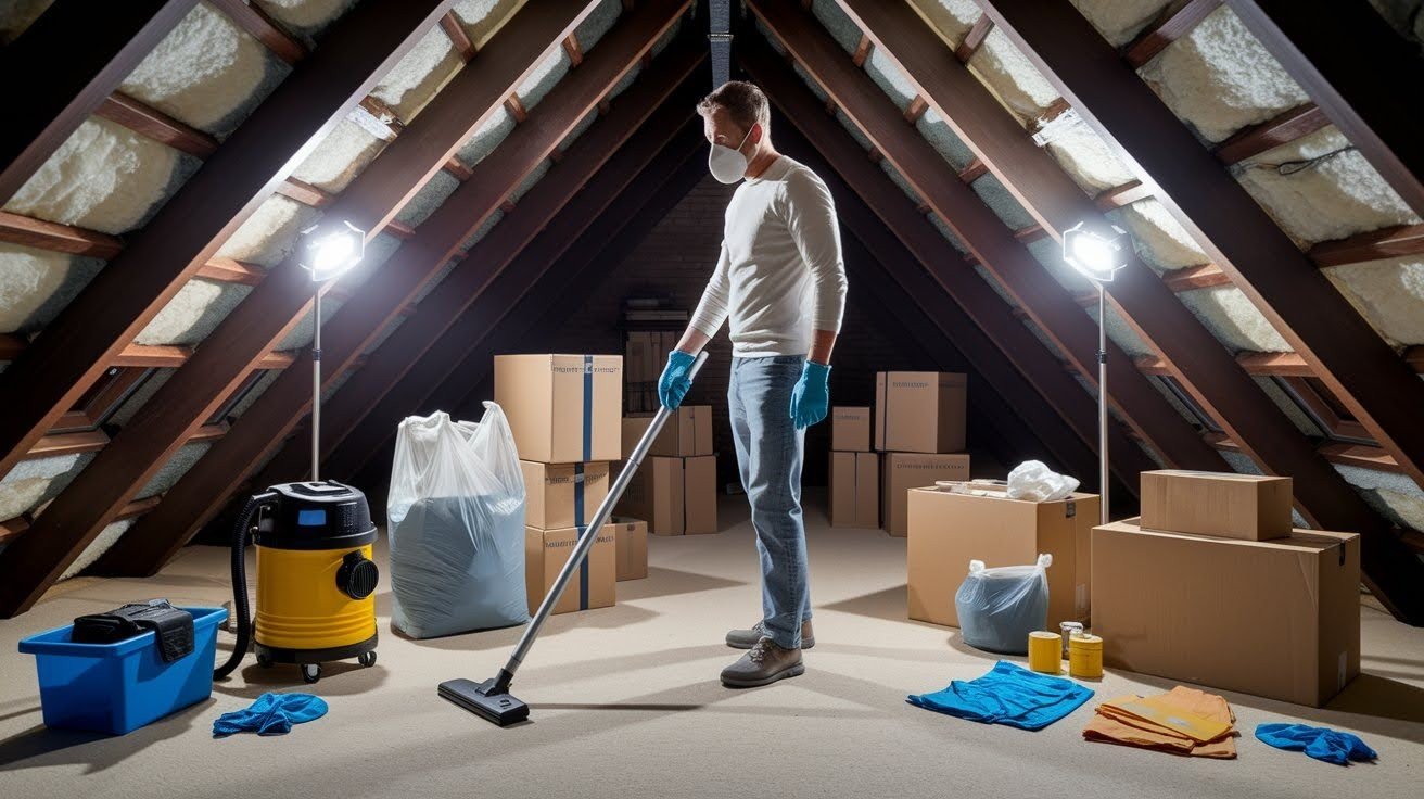 Preparing to Clean Attic