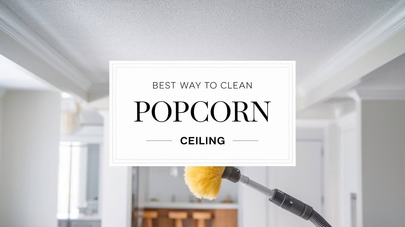best way to clean popcorn ceiling